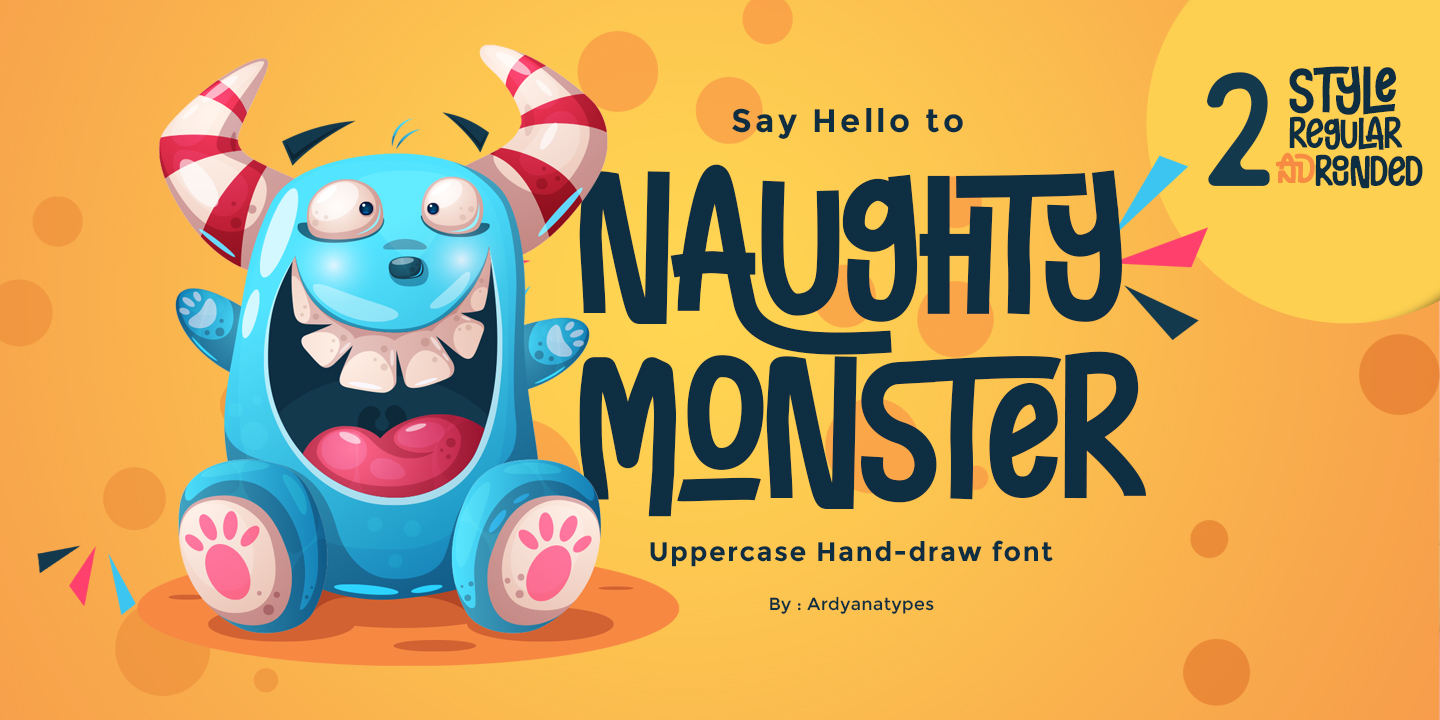 Naughty Monster Font preview